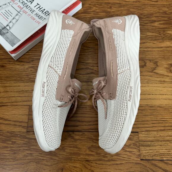 Skechers On-The-Go-Ideal Seas The Day Taupe Natural Boat Shoes - Picture 4 of 8